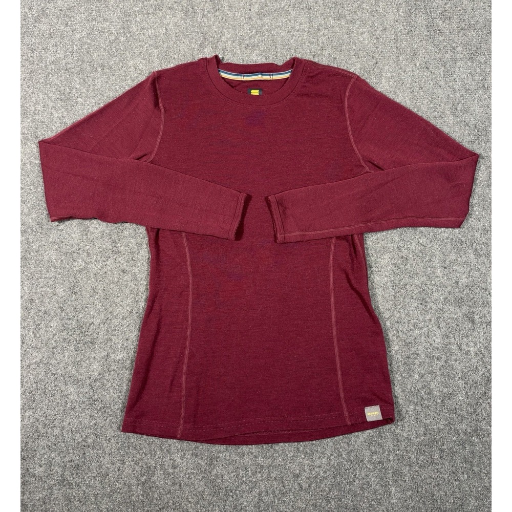 Meriwool Layers 250g Women's Medium Burgundy Long Sleeve Merino Wool Shirt